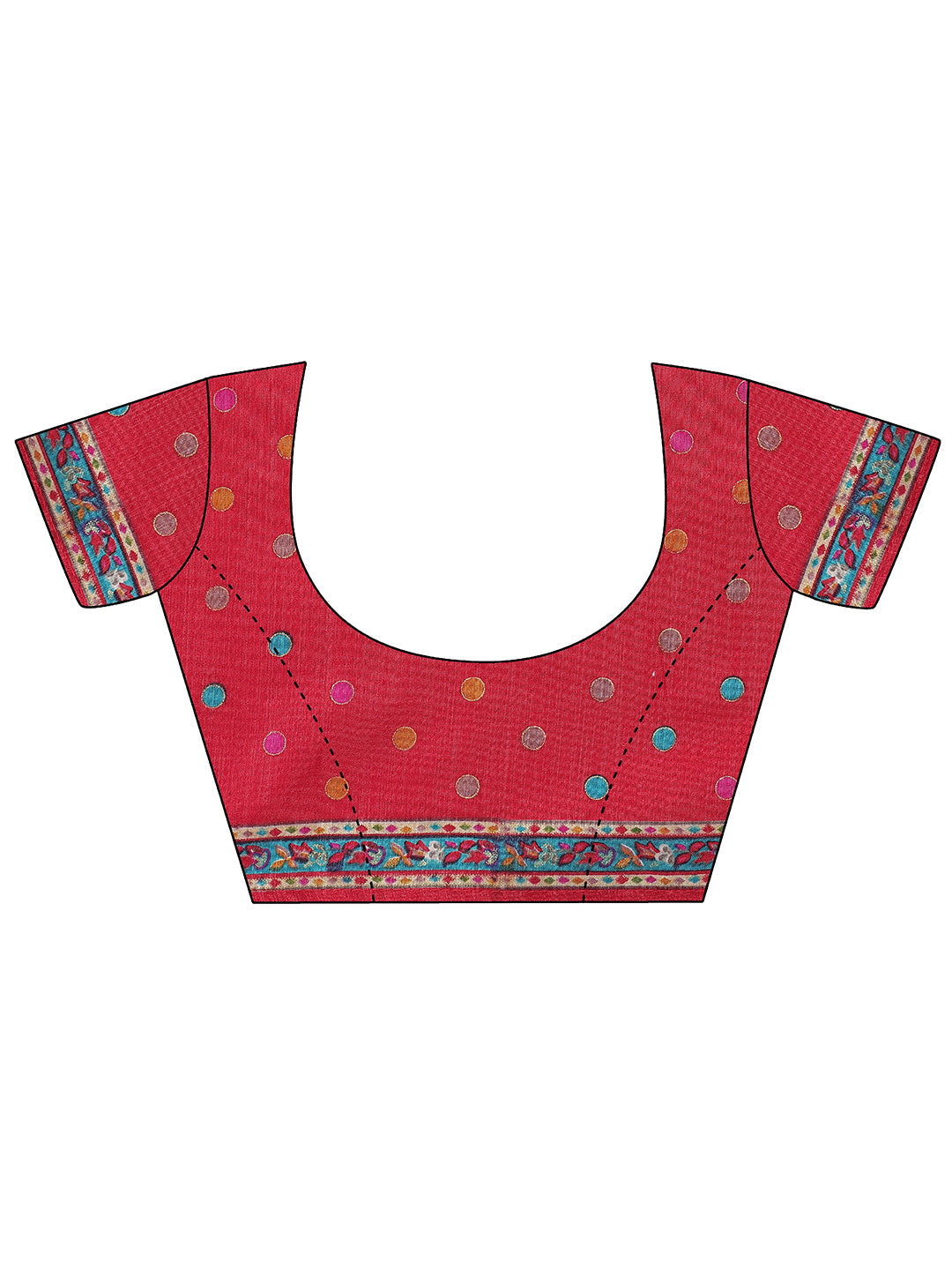 multi printed silk blend saree