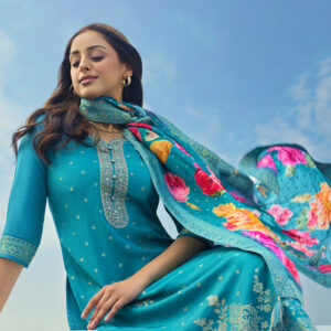 New Arrivals Rama Woven Design Silk Blend Straight Suit Set